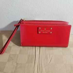 Kate Spade red leather wallet